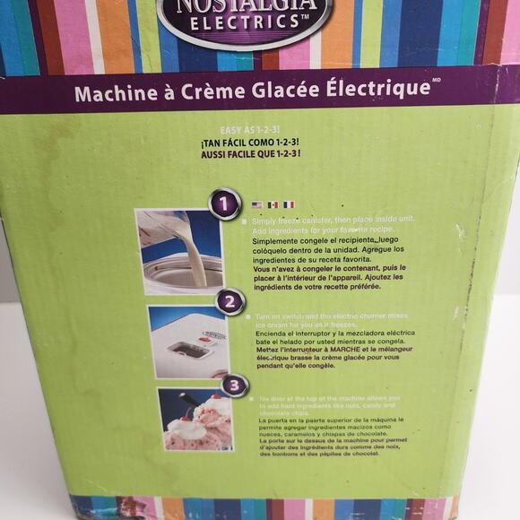 Nostalgia Products Model RIM150 Electric Ice Cream Frozen Yogurt Maker 1.5qts - Picture 2 of 13